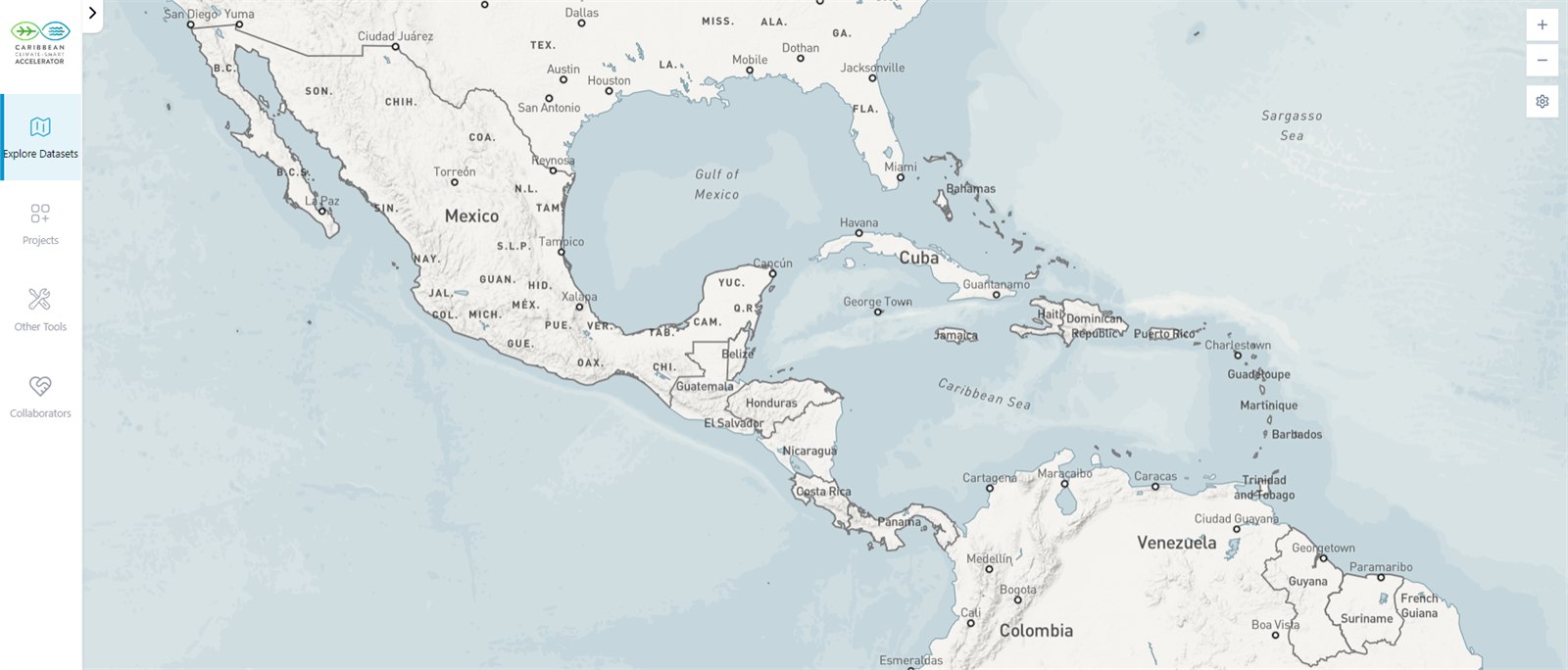 CCSA Interactive Climate Smart Map Platform showing renewable and resilience projects